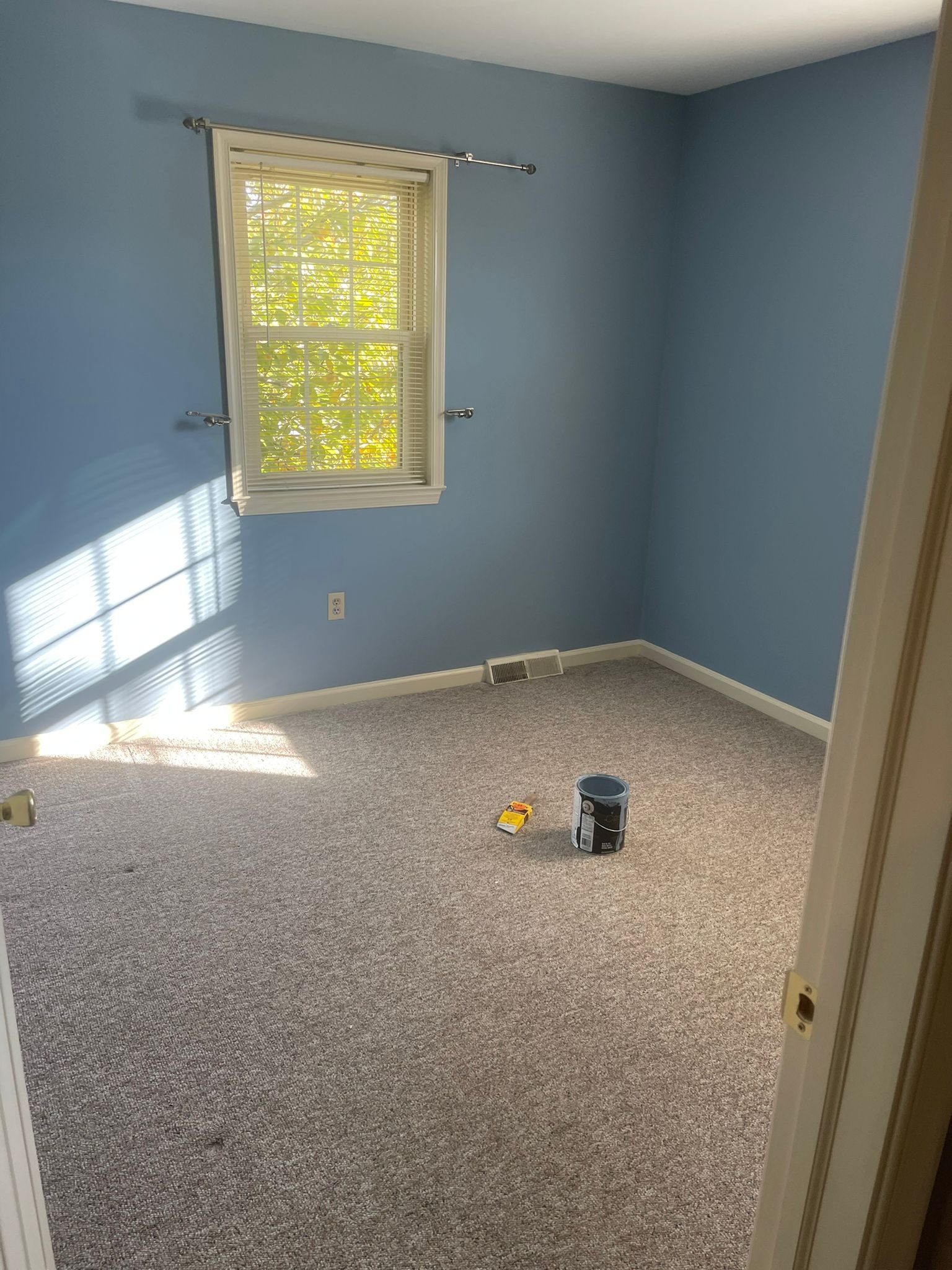 Room repaint — fresh blue finish