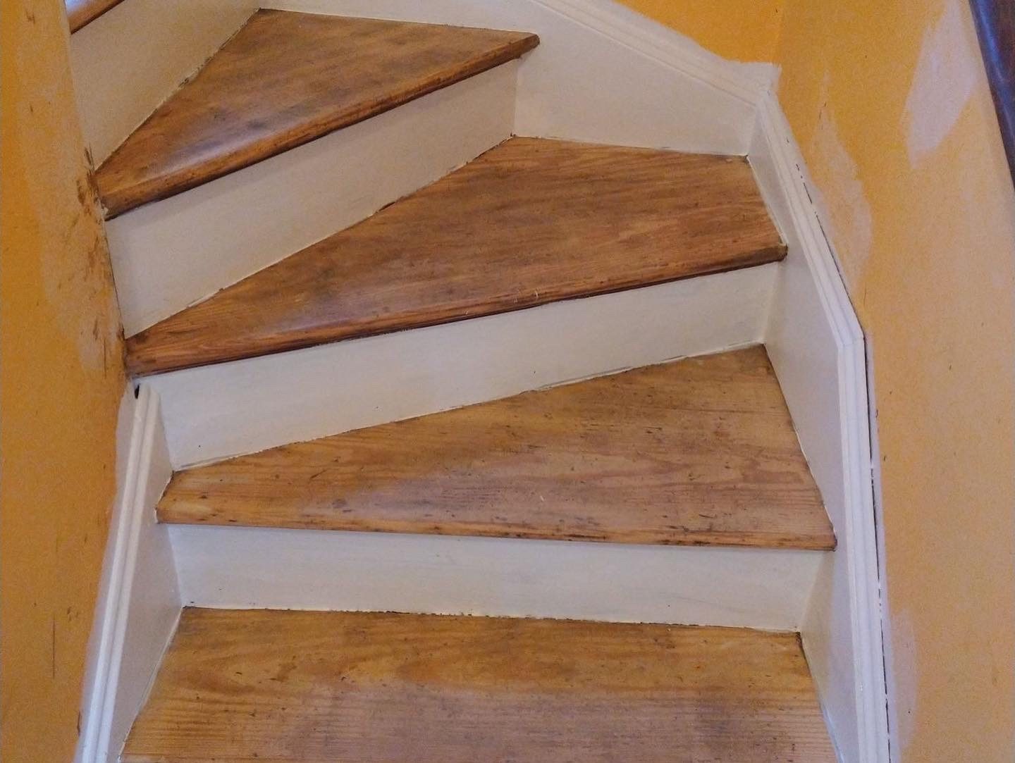 Stair refinishing — before