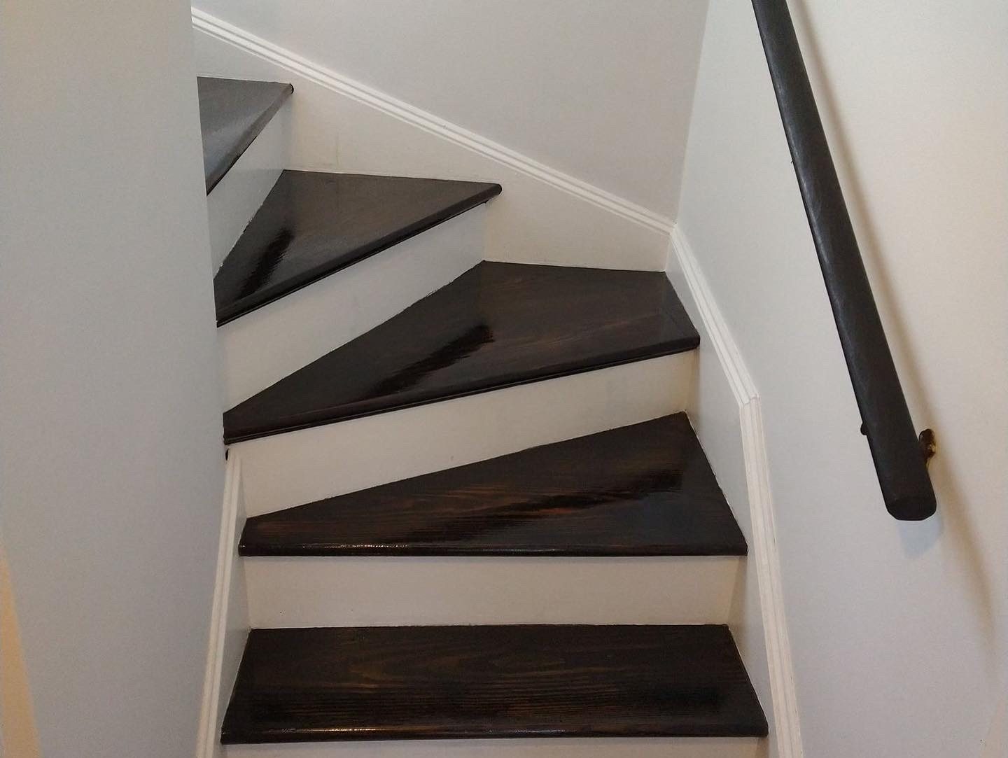 Stair refinishing — after